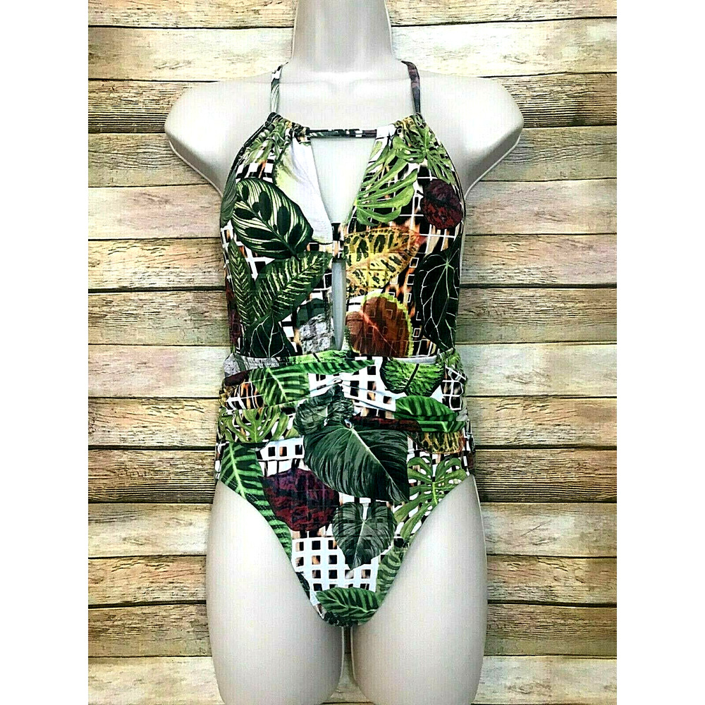 Golfinho Biquines One Piece Halter Swimsuit